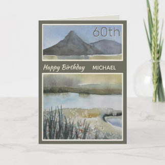 Aangepaste 60e Schilderachtig Birthday Kaart geber