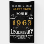 Aangepaste 60e verjaardag 1963 Legendary toevoegen Spandoek (Verticaal)
