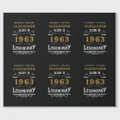 Aangepaste 60e verjaardag 1963 Naam legaal toevoeg Cadeaupapier (Vlak)