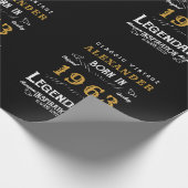 Aangepaste 60e verjaardag 1963 Naam legaal toevoeg Cadeaupapier (Hoek)