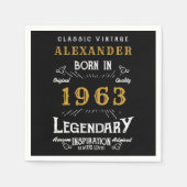 Aangepaste 60e verjaardag 1963 Naam legaal toevoeg Servet (Voorkant)