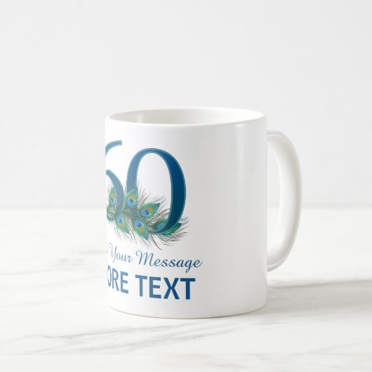 Aangepaste 60e verjaardag 60 mok (Voorkant rechts)