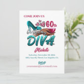 Aangepaste 60e verjaardag Afro-Amerikaanse Zwarte Kaart (Staand voorkant)