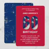 Aangepaste 60e verjaardag familie BBQ Party 4th ju Kaart (Voorkant / Achterkant)