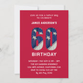 Aangepaste 60e verjaardag familie BBQ Party 4th ju Kaart (Voorkant)