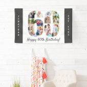 Aangepaste 60e verjaardag Foto-collage op feestdag Spandoek (Insitu)