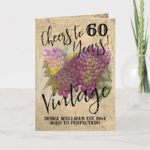 Aangepaste 60e verjaardag  gejuich tot 60 jaar kaart