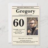 Aangepaste 60e verjaardag Grappige offerte Retro K Kaart (Voorkant)