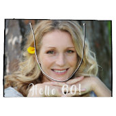 Aangepaste 60e verjaardag hallo 60 groot cadeauzakje (Achterkant)