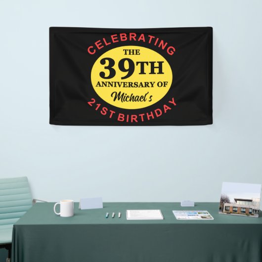 Aangepaste 60e verjaardag Humor Spandoek (Beurs)