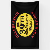 Aangepaste 60e verjaardag Humor Spandoek (Verticaal)