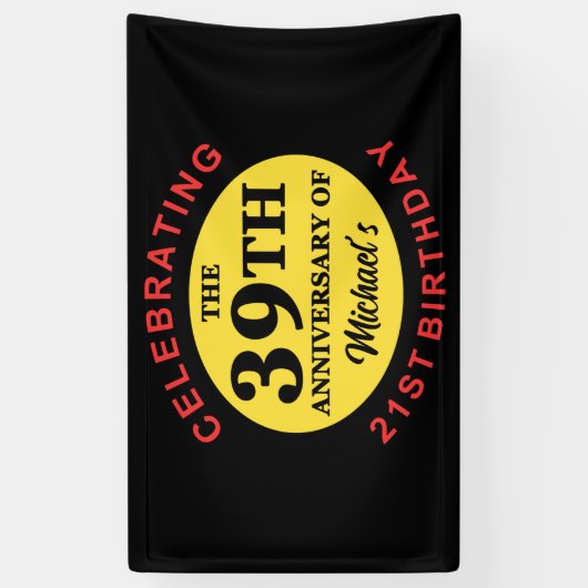 Aangepaste 60e verjaardag Humor Spandoek (Verticaal)