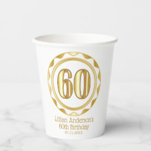 Aangepaste 60e verjaardag, jubileum, enz... papieren bekers