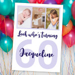 Aangepaste 60e Verjaardag Paarse Script Fotocollag Kaart<br><div class="desc">Zet een glimlach op een gezicht met deze aangepaste 60e verjaardag moderne script foto collage uitnodiging. U kunt leuke kindertijd foto's of iets wat je wilt toevoegen. - Klik gewoon om dit ontwerp te personaliseren Mijn beloften - Dit ontwerp is uniek en is ontworpen met u in gedachten 🙏 Bedankt...</div>