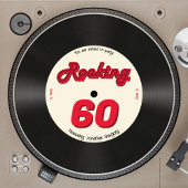 Aangepaste 60e verjaardag Retro Music Record Rocki Kaart
