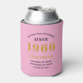 Aangepaste 60e verjaardag Roze Goud Met Foto Blikjeskoeler (Blikje Voorkant)