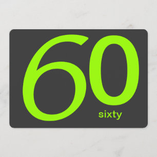 Aangepaste 60e verjaardag van steenkool en Limoen Kaart