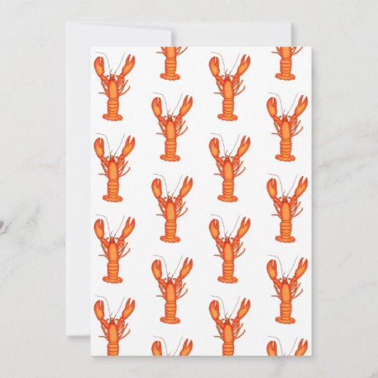 Aangepaste 60e verjaardag Waterverf kreeft Vis en  Kaart (Achterkant)