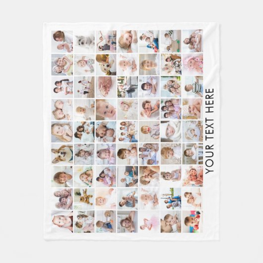 Aangepaste 63 foto's voor uw kleur fleece deken (Voorkant)