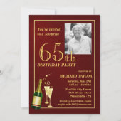 Aangepaste 65e verjaardag van de feestdagen - Bour Kaart (Voorkant)