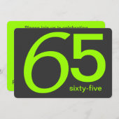 Aangepaste 65e verjaardag van steenkool en Limoen Kaart (Voorkant / Achterkant)