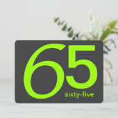 Aangepaste 65e verjaardag van steenkool en Limoen Kaart (Staand voorkant)