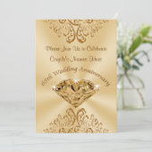 Aangepaste 65th Wedding Jubileum-uitnodigingen Kaart (Staand voorkant)