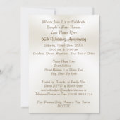 Aangepaste 65th Wedding Jubileum-uitnodigingen Kaart (Achterkant)