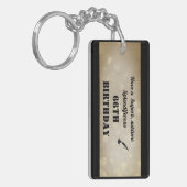 Aangepaste 66e verjaardag Acrylische Sleutelhanger (Voorkant Links)
