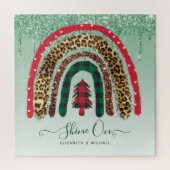 Aangepaste 676-puntenjIGSAW-kerstregenboogji Legpuzzel (Verticaal)