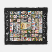 Aangepaste 67 foto's Collage aangepaste kleur en t Fleece Deken (Voorkant (Horizontaal))