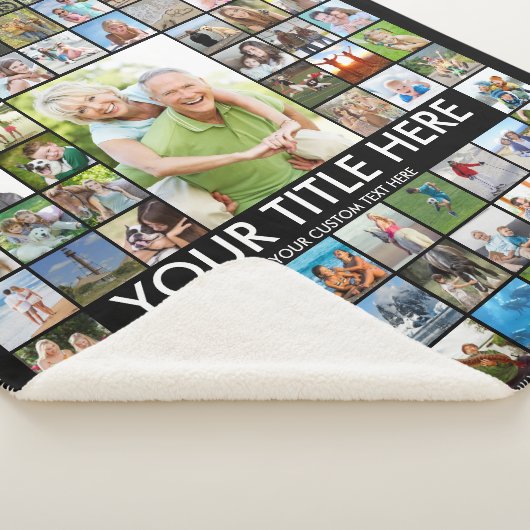 Aangepaste 69 foto-Collage Aangepaste kleur Sherpa Deken (3/4)