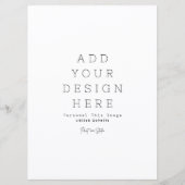 Aangepaste 6.5" x 8.75" platte menukaart (Voorkant)