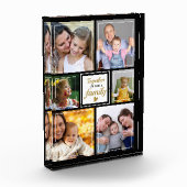 Aangepaste 6 Afbeelding Collage Familie Quote Zwar Fotoblokken (Links)