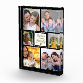 Aangepaste 6 Afbeelding Collage Familie Quote Zwar Fotoblokken (Rechts)