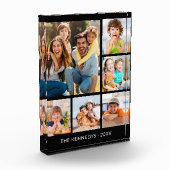 Aangepaste 6 Afbeelding Collage Familienaam Minima Fotoblokken (Links)