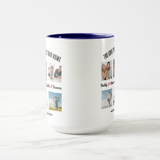 Aangepaste 6 Familie Foto Mok (Midden)