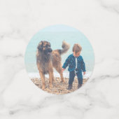 Aangepaste 6-foto Aangepast eerste verjaardag Tabe Confetti (Kleine voorkant)