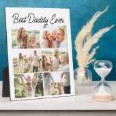 Aangepaste 6 foto collage Beste Papa Ooit Fotoplaat (Zijkant)