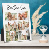 Aangepaste 6 foto collage Beste papa ooit  Fotoplaat (Zijkant)