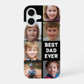 Aangepaste 6-foto collage "Beste papa ooit" iPhone 16 Hoesje (Achterkant)