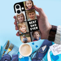 Aangepaste 6-foto collage "Beste vader ooit"