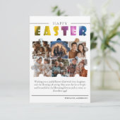 Aangepaste 6 foto collage Easter briefkaart (Staand voorkant)