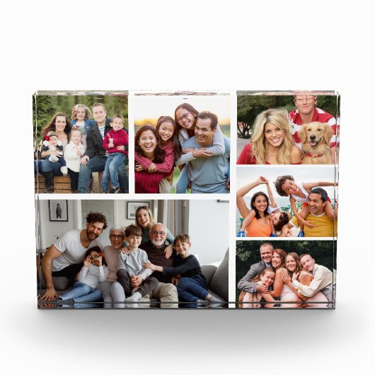 Aangepaste 6-foto collage familie fotoblokken (Voorkant)