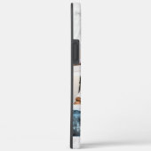 Aangepaste 6 foto collage monogram naam wit marmer Case-Mate iPhone case (Achterkant / Rechts)