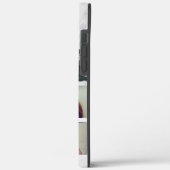 Aangepaste 6 foto collage monogram naam wit marmer Case-Mate iPhone case (Achterkant / Links)