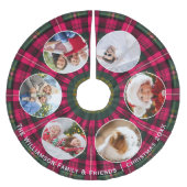 Aangepaste 6 Foto Familie Galerij Plaid Kerstmis Kerstboom Rok (Voorkant)