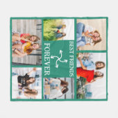 Aangepaste 6 foto verticale BFF-cadeau voor haar t Fleece Deken (Voorkant (Horizontaal))