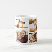 Aangepaste 6 fotocollage Eenvoudig Modern Koffiemok (Center)