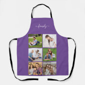 Aangepaste 6 fotocollage-familie, aangepaste tekst schort (Voorkant)